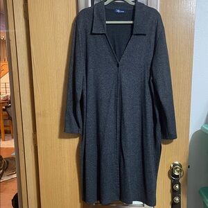 PS Career size 4X Gray Women's Long Business Blazer Single Button Slits on Sides